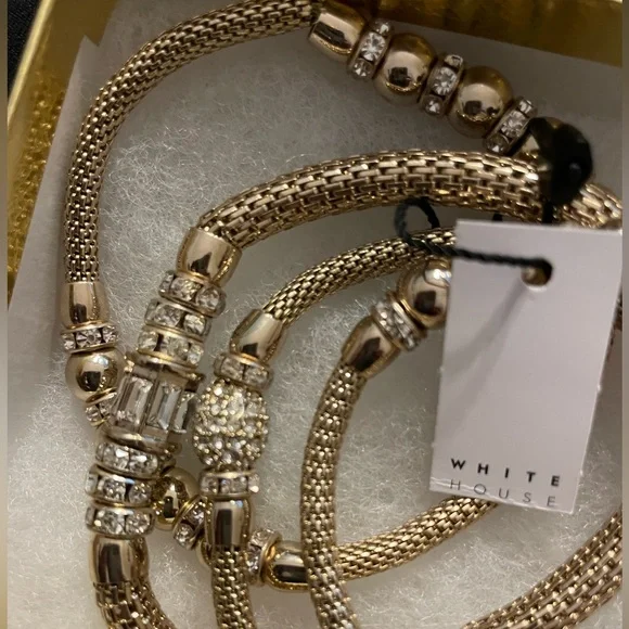 White House Black Market Gold and Sparkle Bracelets - Picture 4 of 5